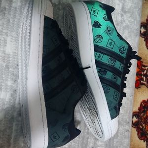Adidas Superstar Black Green Monogram Men's Size 9
